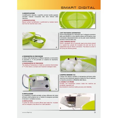 Incubadora digital automática FIEM SMART 24 con lectura de humedad