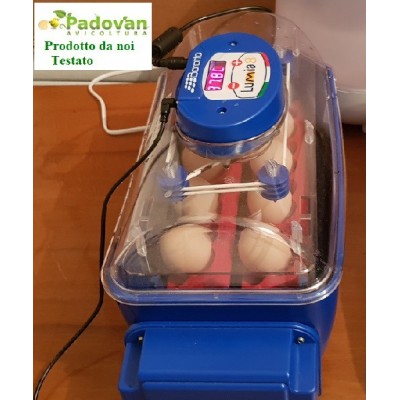 Incubadora automática de huevos Borotto Lumia 8 en ABS y con Biomaster