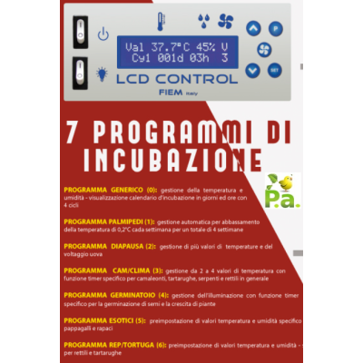 Fiem MG1200S Maxi Pro Lcd Evo Plus incubator with automatic humidifier