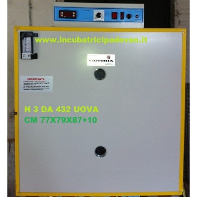 Incubadora usada Victoria H3 de 450 huevos