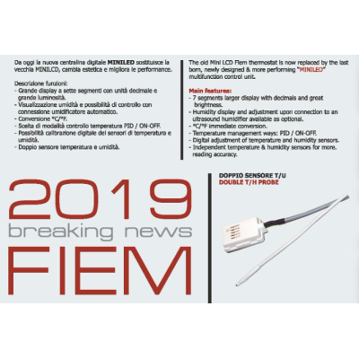 Fiem Mini LED-Steuereinheit mit Temperatur- und Feuchtigkeitssonde