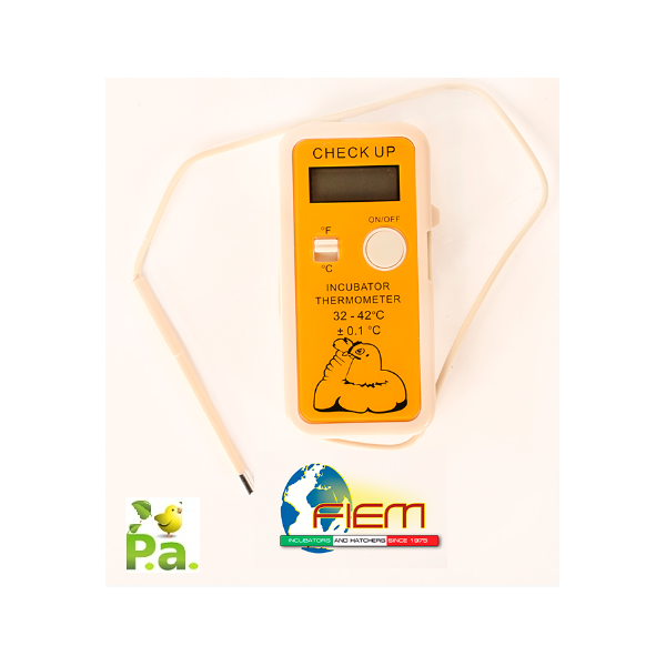 Termometro digitale di precisione Fiem Check Up per incubatrici 32–42°C / 90–108°F + Guida in Omaggio