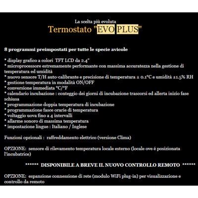 Fiem EVO PLUS control unit for incubators with advanced control
