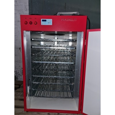Incubadora de codornices Maino PRO 630 usada, con capacidad para 2700 huevos.