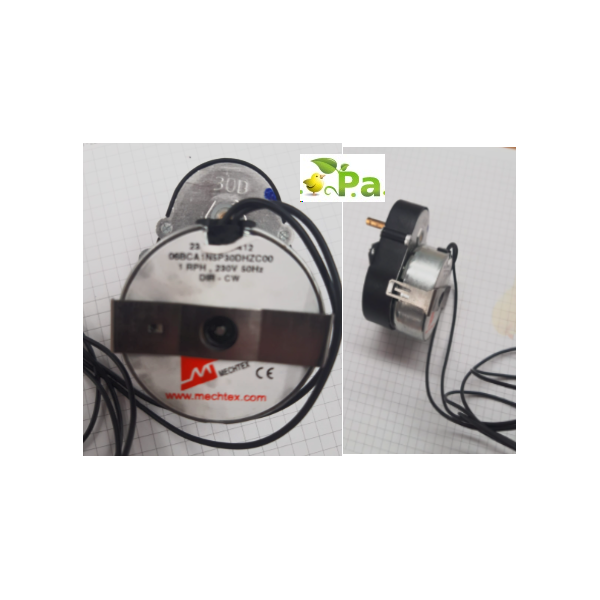 Moteur d'engrenage pour retournement d'œufs pour incubateurs Fiem Smart, Cosmo, Inca, Cip Cip et MG50 - Pièces de rechange d'ori