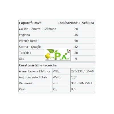 Incubateur FIEM Cip Cip 28 Mini LED avancé à isolation thermique en PVC