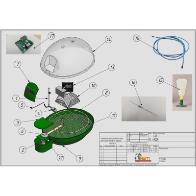 Base de bandeja de 4 sectores para incubadora inteligente Fiem