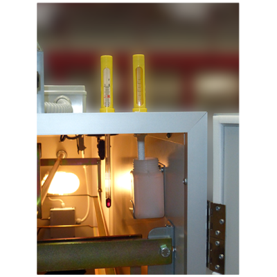 thermometer-hygrometer mit analoger temperatur und luftfeuchtigkeit